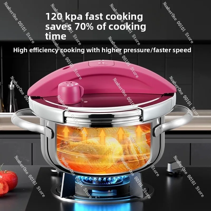 Explosion Proof 316Stainless Steel Small Pressure Cooker Household Use For Gas And Induction Cooker