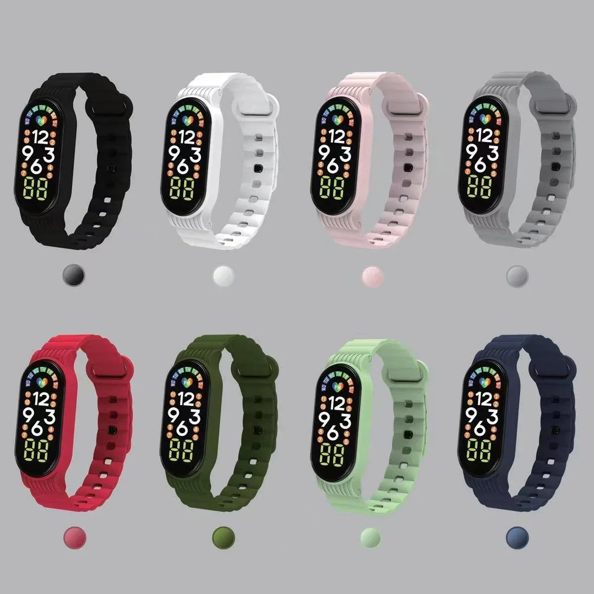 Reloj electrónico Digital deportivo para niños, pantalla táctil a Color, resistente al agua, LED