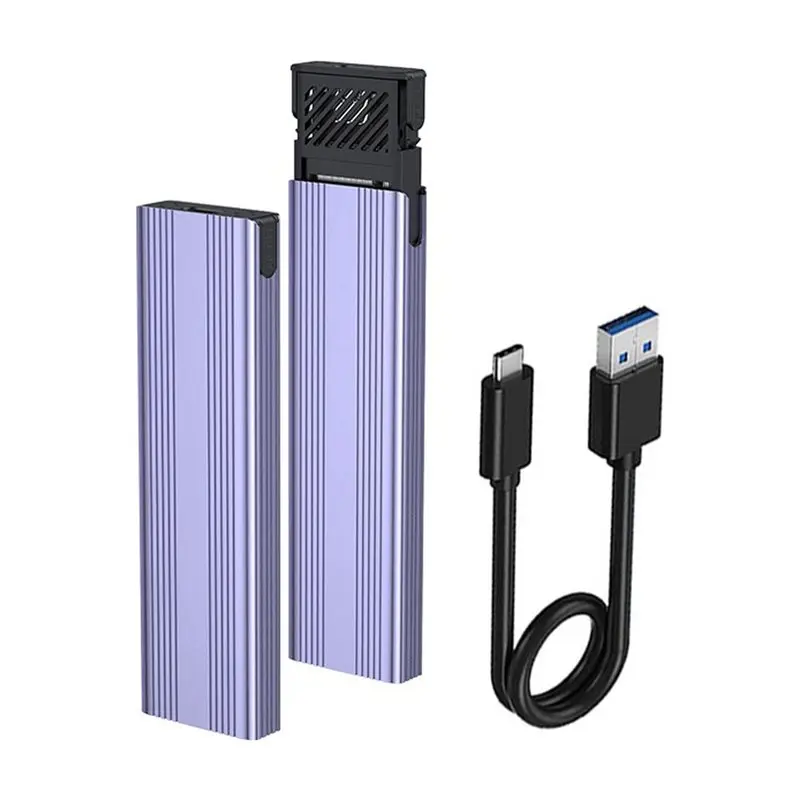 B63B-M.2 SSD Enclosure Nvme SATA Dual Protocol SSD Case 10Gbps TYPE-C 3.1 PCI-E Solid State Drive Box Tool Free Aluminum