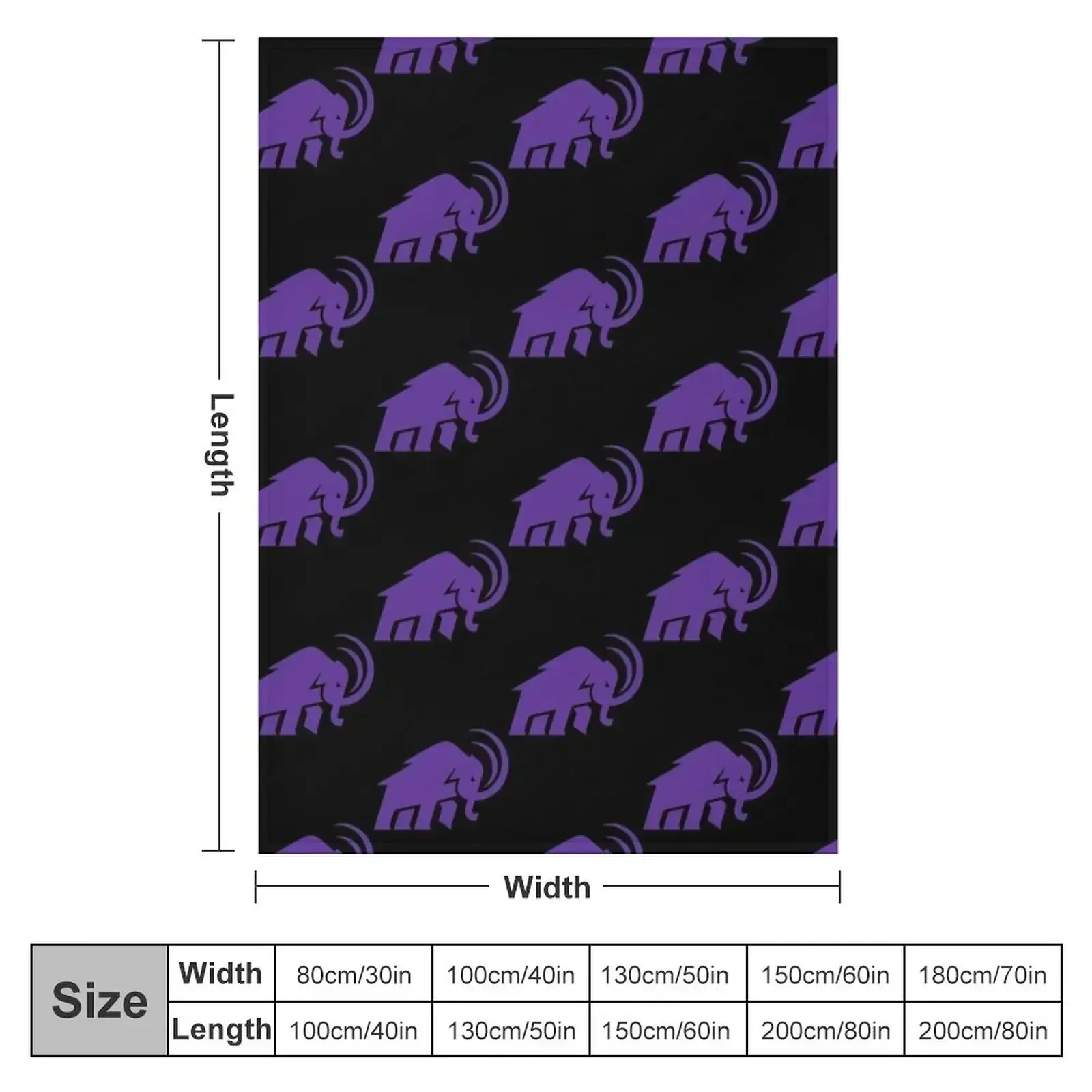 Amherst College mammoths Throw Blanket Blankets For Sofas Flannel Soft Plush Plaid Soft Luxury Throw Large Blankets