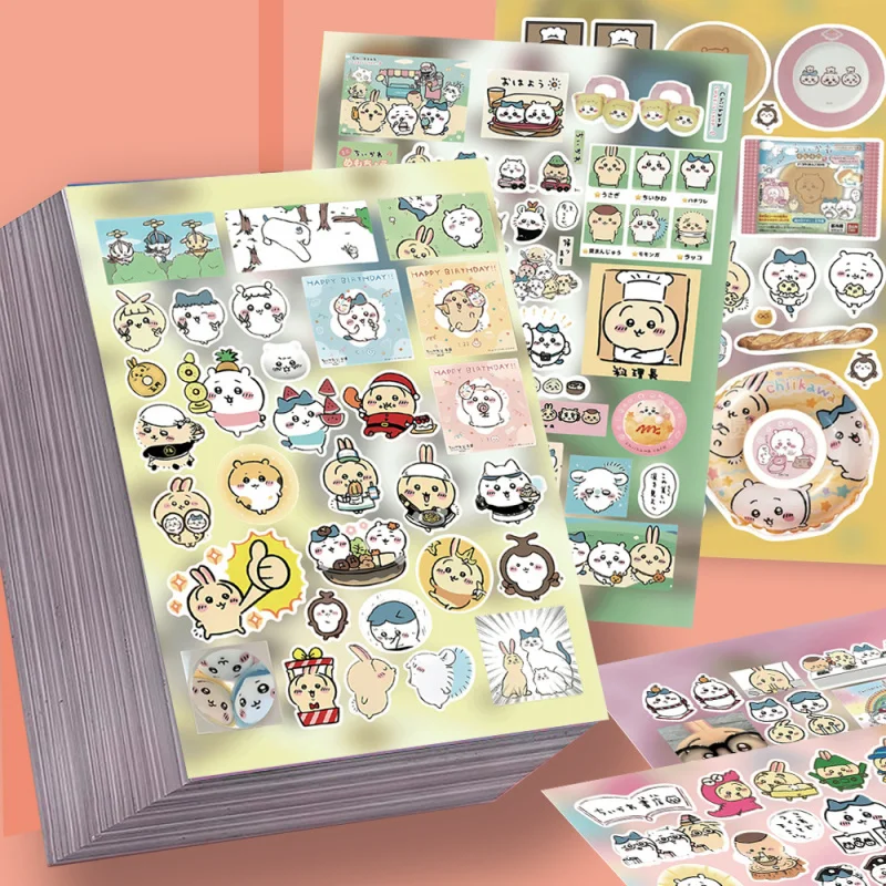 Autocollants mignons de dessins animés Chiikawa, autocollants Kawaii Usagi Hachiware Momonga pour journal, scrapbooking, agenda, bricolage