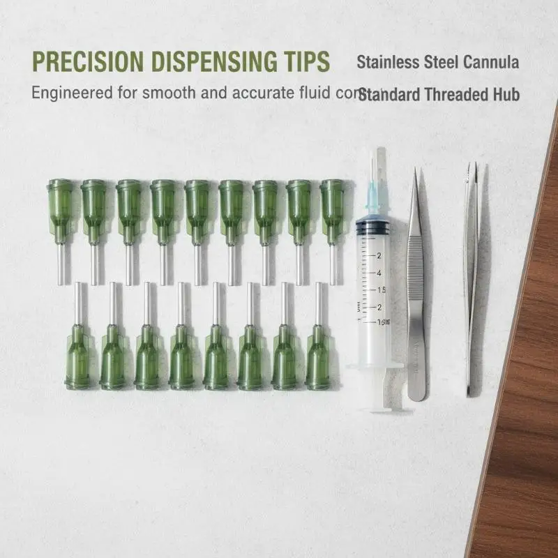30/100Pcs Industrial Blunt Tip Dispensing Needles With Luer Lock 14 Ga 1/2 Inch Screw Interface For Industrial Use