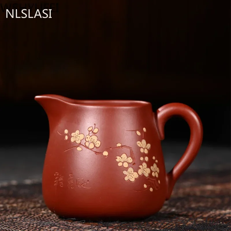 NLSLASI Yixing purple clay Cha Hai Dahongpao Authentic Handmade Tea set Accessories Household wine set Tie Guanyin Puer 220ml