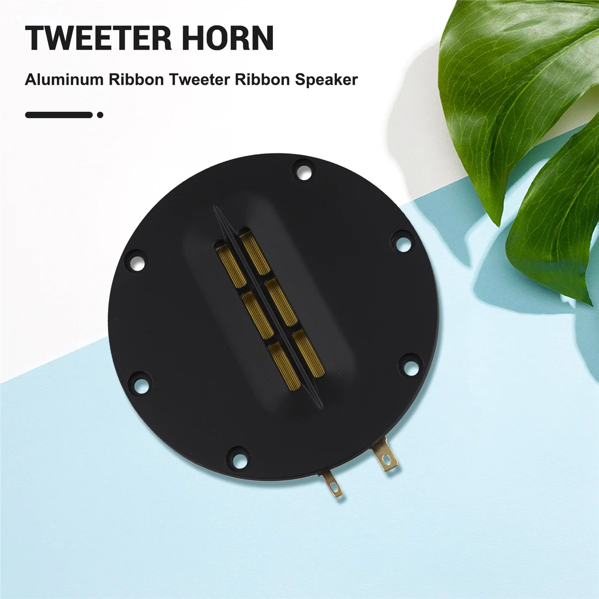 2Pcs Horns 4 Inches Pneumatic Tweeter Aluminum Ribbon Tweeter Ribbon Speaker for Ribbon Tweeter Tweeter Heads Horns