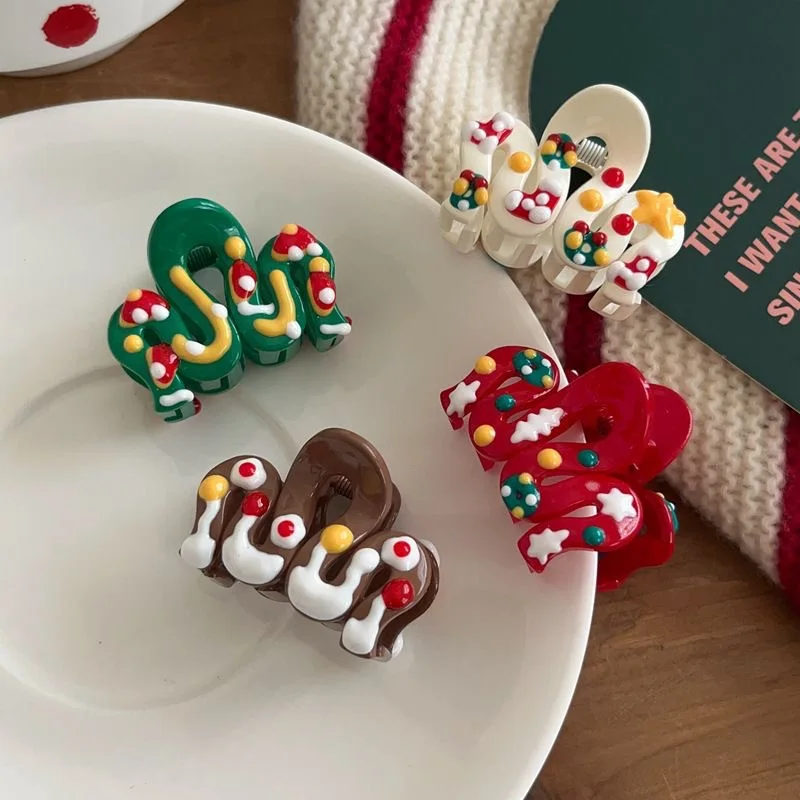 

Милая рождественская акриловая заколка для волос, новая заколка для волос в виде снежинок, заколка для волос, аксессуары, головные уборы для девочек, 2026 новогодний подарок