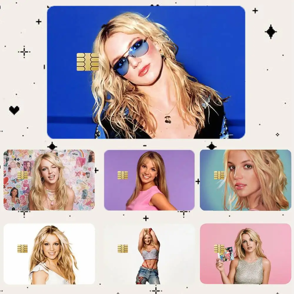 

B-Britney Spears HD Waterproof Card Skins Protective Stickers for Credit Bank Game Cards