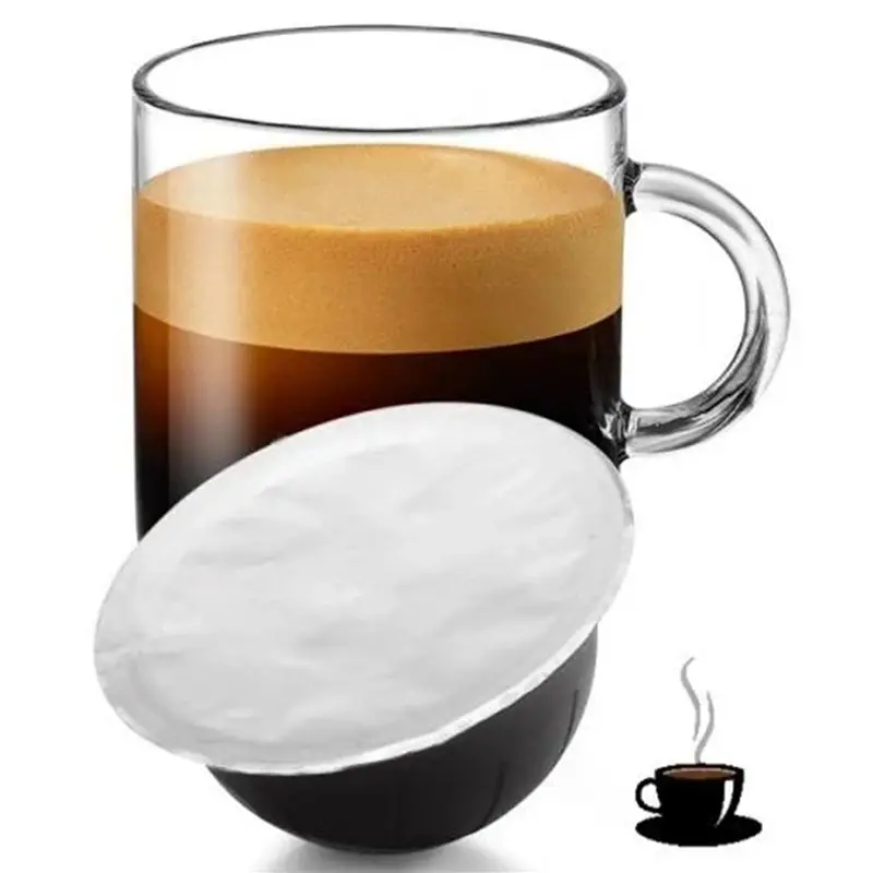 ABKS-1000PCS 62MM Disposable Coffee Capsule Seals Foils Cream Foam Coffee Filter Lid Sticker For Nespresso Vertuo