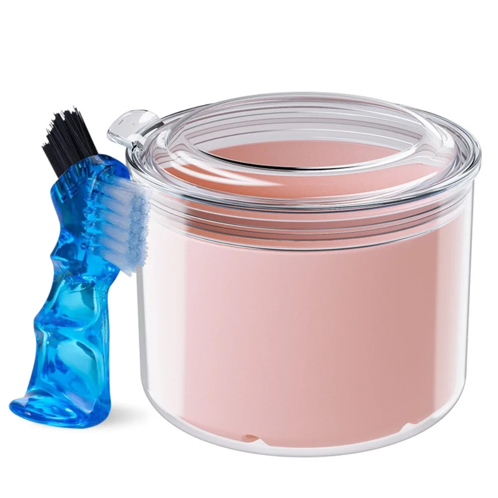 

Portable Double Layer Braces Storage Box Universal with Brush Orthodontic Retainer Case Simple Lightweight