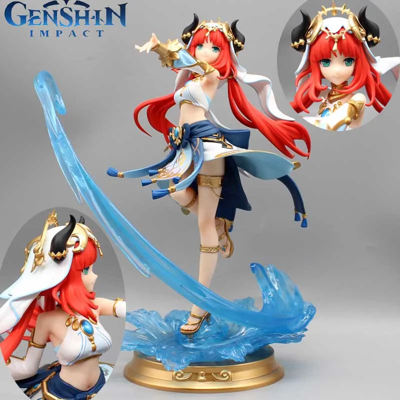 

27cm Anime Genshin Nilu Beautiful Girl Collectible Trendy Figures Model Case Decoration Two-Dimensional Game Premium Toy Gift