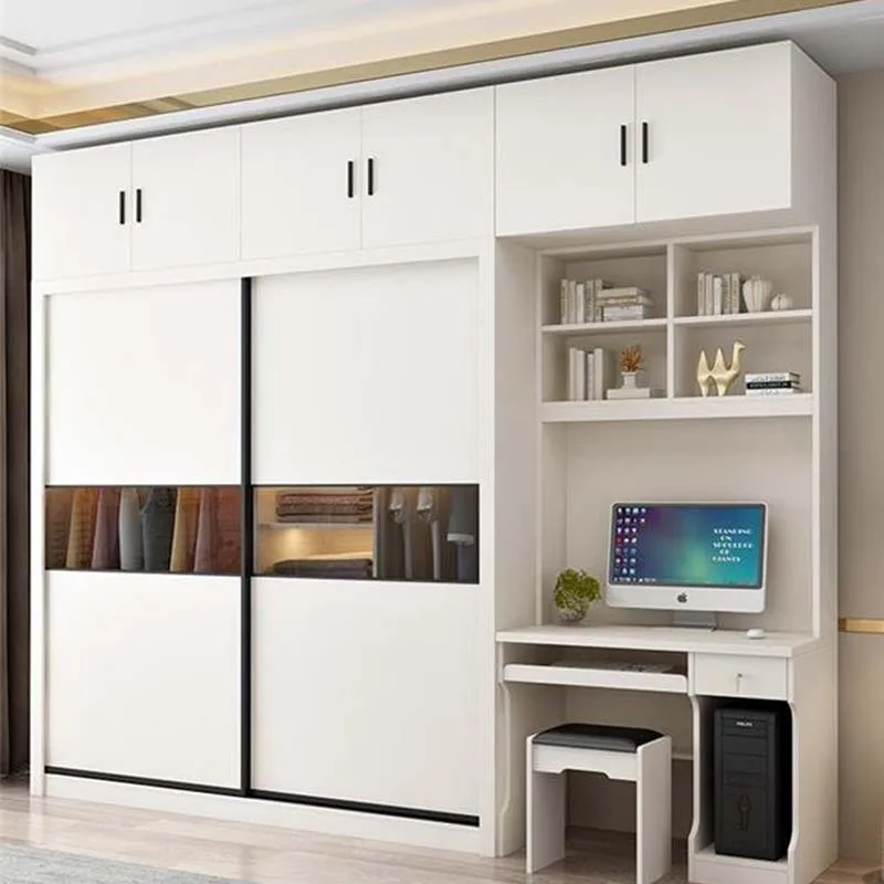 Sliding Hanging Wardrobe Closet Modern Luxury Wooden Organizer Wardrobes Closet White Sliding Armarios De Ropa Room Furnitures