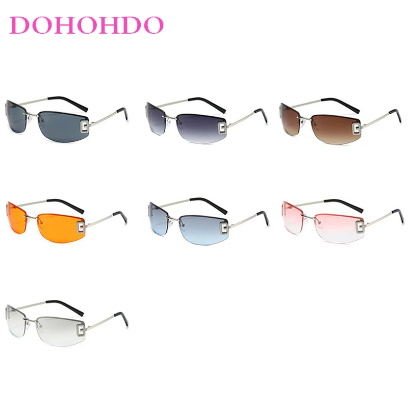 Fashion Retro Y2K Steampunk Oval Women Sunglasses Brand Designer Trend Metal Men Sunglass Outdoor Travel Eyewear Female UV400