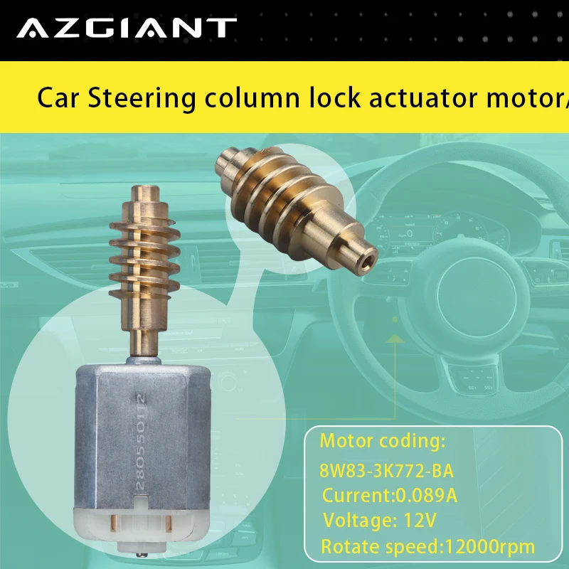 FC-280SC-18180 Azgiant 12V High Performance Car Steering Column Lock Actuator Motor Worm Gear For 2007-2015 Jaguar XK X150 DIY