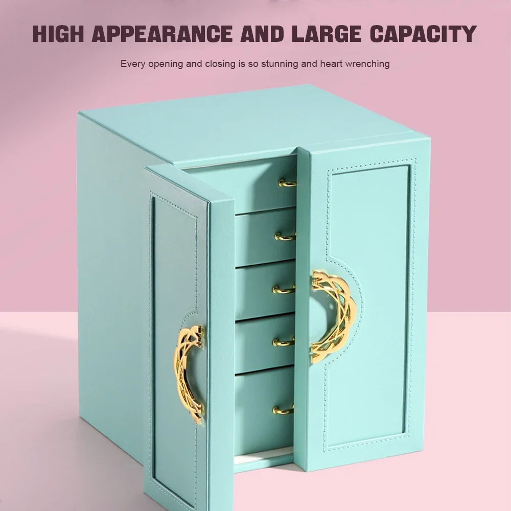 

YB The New Five-Layer Jewelry Box Can Store Earrings, Bracelets, Jewelry Storage Boxes, Earrings, Rings, And Jewelry Boxes.