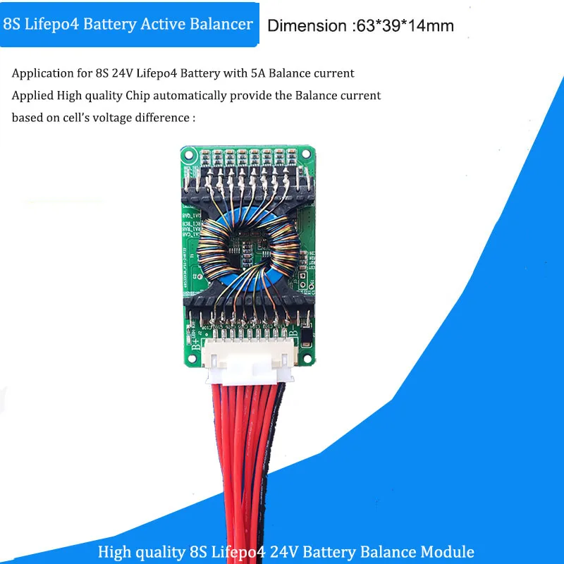 8S Active Balancer and 24v Lifepo4 equalizer of  with 5A Balance Current