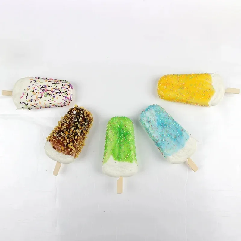 11*5CM 6 Color Kids Artificial Ice Cream Squishy Toys Cute Charm simulation Foods Decor Children\'s creativity Photographic props