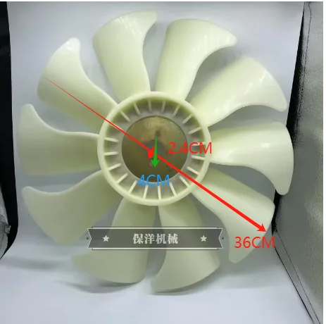 Engine fan FOR Yangma 3D84-3 leaf for Komatsu PC20 PC30 PC35 PC40 PC45 digger