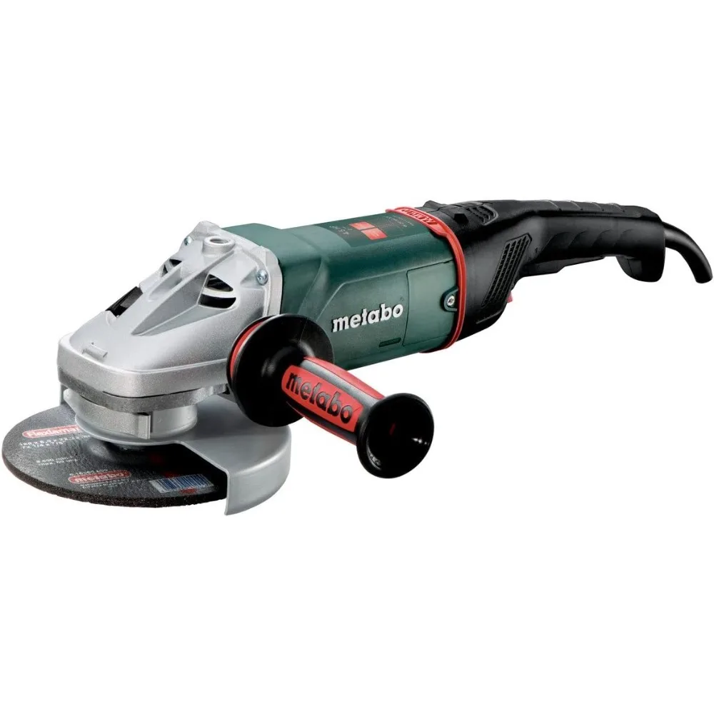 مطحنة زاوية 7 بوصة، 8,500 دورة في الدقيقة، 15 أمبير، مفتاح منزلق (قفل)، Metabo VibraTech، صنع في ألمانيا، W 24-180 MVT، 606466420 #1