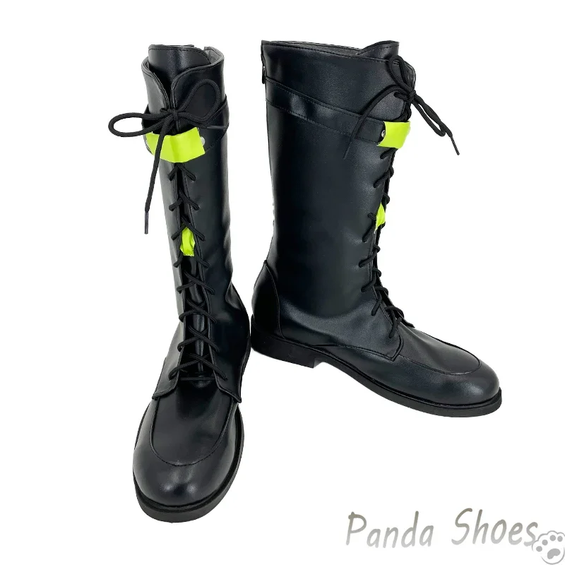 นู คาร์นิวัล ควินซีย์ คอสเพลย์ รองเท้าอนิเมะเกมคอสเพลย์รองเท้าบูทสีดำ นู คาร์นิวัล ควินซีย์ คอสเพลย์ ชุดอุปกรณ์ประกอบฉากสำหรับงานปาร์ตี้ฮาโลวีน