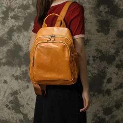 Zaino in pelle di design di lusso da donna borsa da viaggio in vera pelle da donna zaino da donna per donna borsa da scuola per ragazze