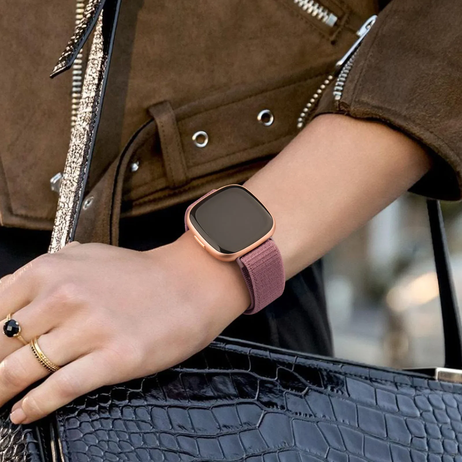 Nylon Watch Band For Fitbit Versa 3/Versa 4/Sense/Sense 2 Strap Sport Bracelet Wristband replacment For Fitbit Sense Smart watch