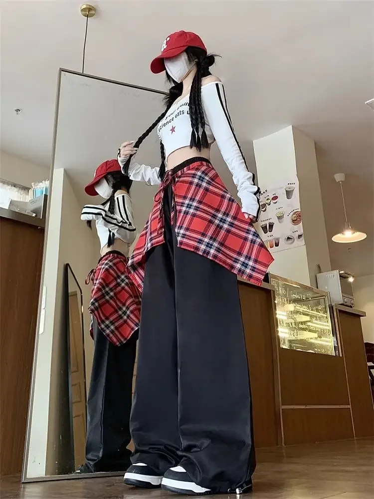 

Уличная одежда в стиле хип-хоп, съемная юбка, дизайнерские брюки-карго в стиле хип-хоп, повседневные брюки в стиле ретро в стиле пэчворк, унисекс, американские