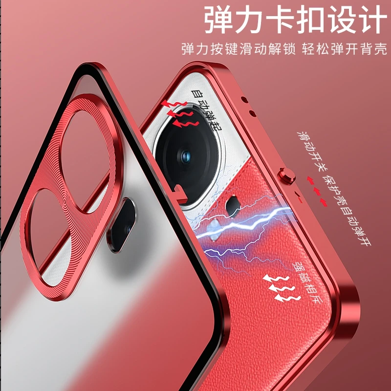 For VIVO iQOO Neo 9 Pro Case Aluminium Alloy Metal Frame Case For Iqoo Neo9 9Pro 5G Matte Clear Phone Acrylic Back Cover Bumper