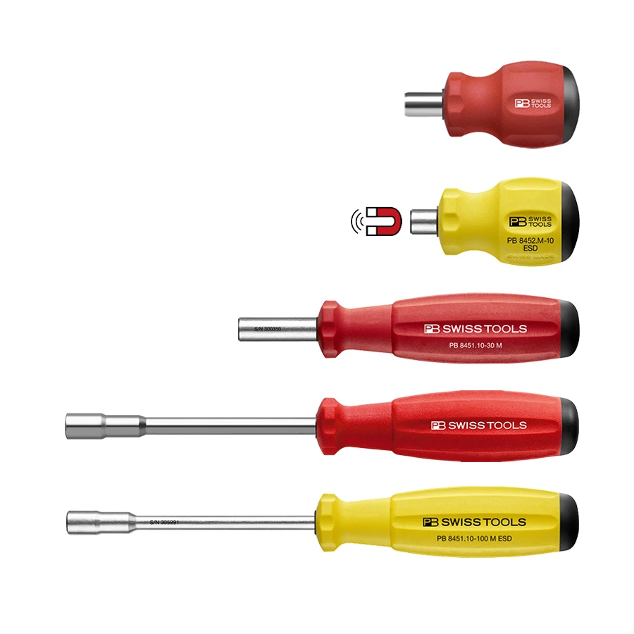 PB SWISS SwissGrip Universal Bit Holder With Strong Magnetic Quick Replacement Portable Screwdriver Bits Drill 8451|8452