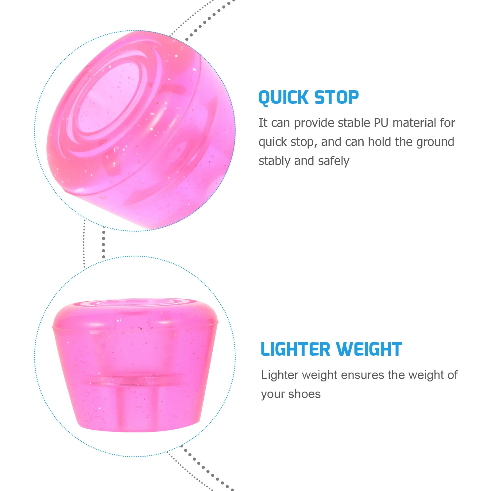 

1Pair Wear-Resistant Roller Skate Toe Stoppers Professional Replaceable Adjustable Brake Plugs for Skating Safety