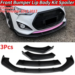 For Hyundai For Veloster 2013-2015 2016 2017 Car Accessories Front Bumper Splitter Lip Body Kit Spoiler Diffuser Deflector ABS