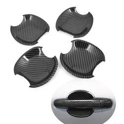 Carbon Fiber Silver Car Door Handle Cover Bowl Trim For Toyota Auris E150 MK1 2006-2012 Styling Accessories