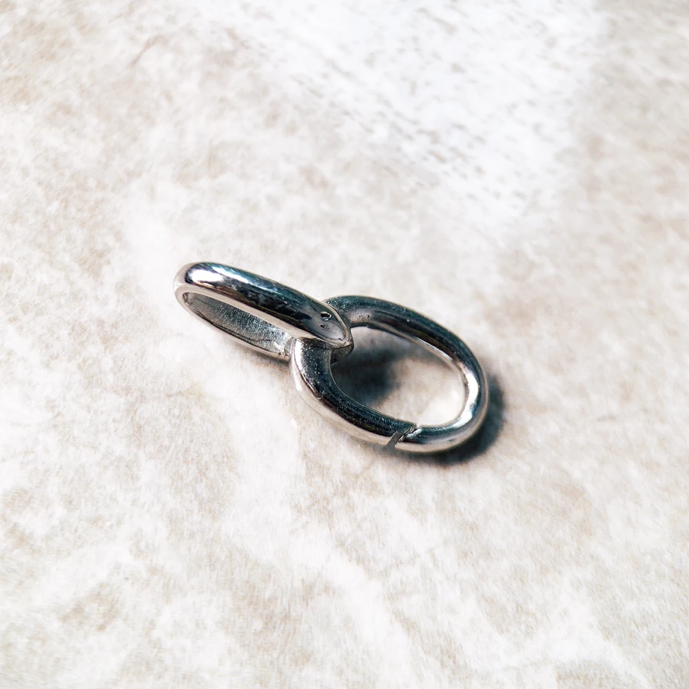 925 Sterling Silver Spring Buckle Pendant, Simple Design
