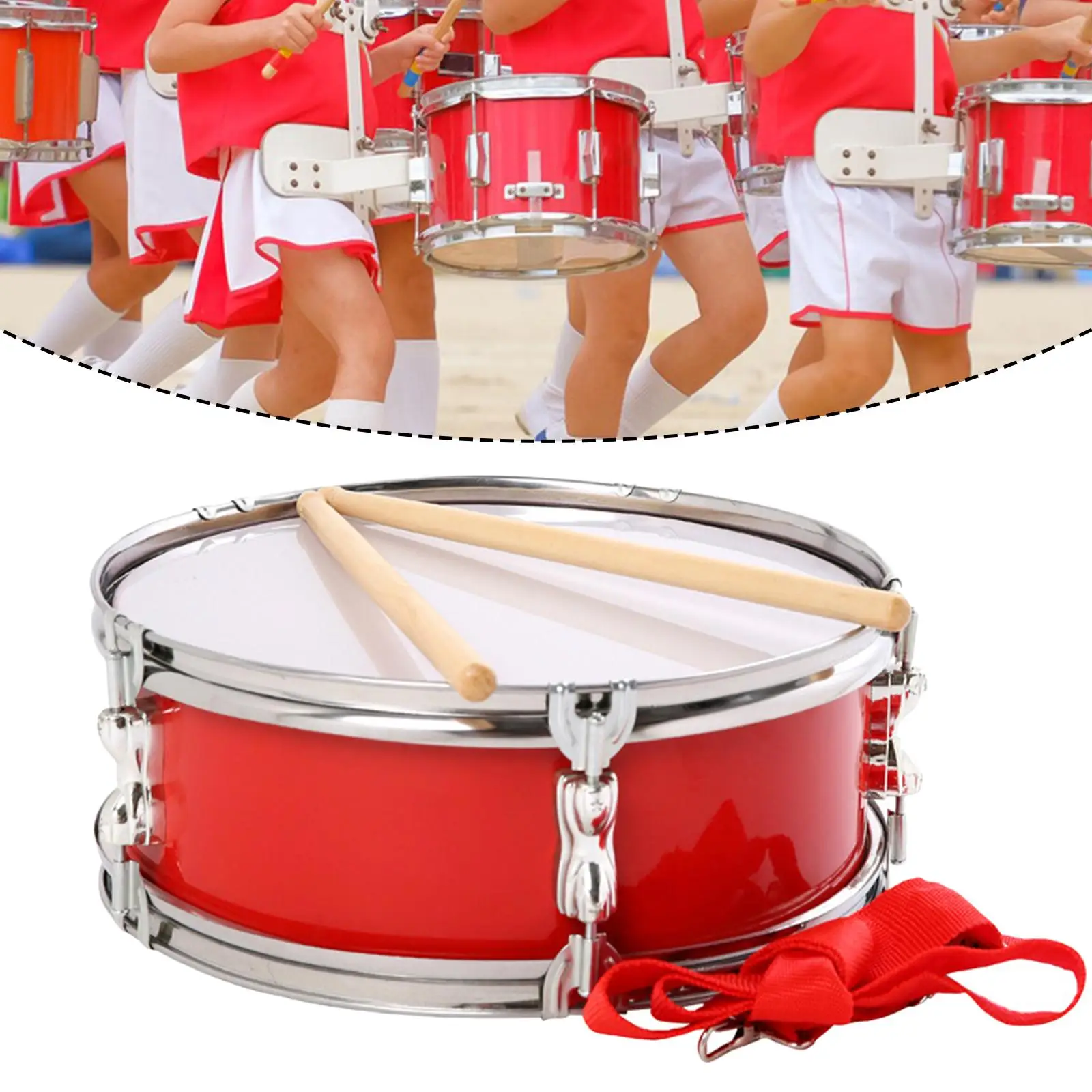 13 بوصة كمين طبل المحمولة مع أفخاذ وحزام آلة موسيقية للفتيات أطفال الأطفال المبتدئين هدايا عيد ميلاد #3