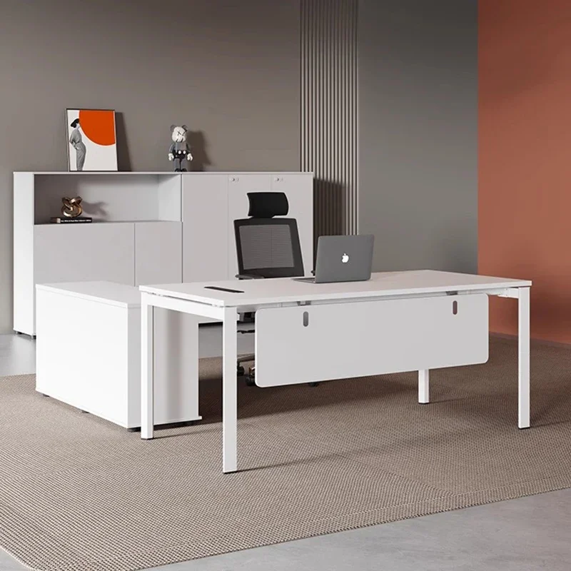 Mesa de escritório de luxo em pé mesa executiva em forma de l elegante mesa de escritório moderna simplicidade muebles de oficina móveis de escritório