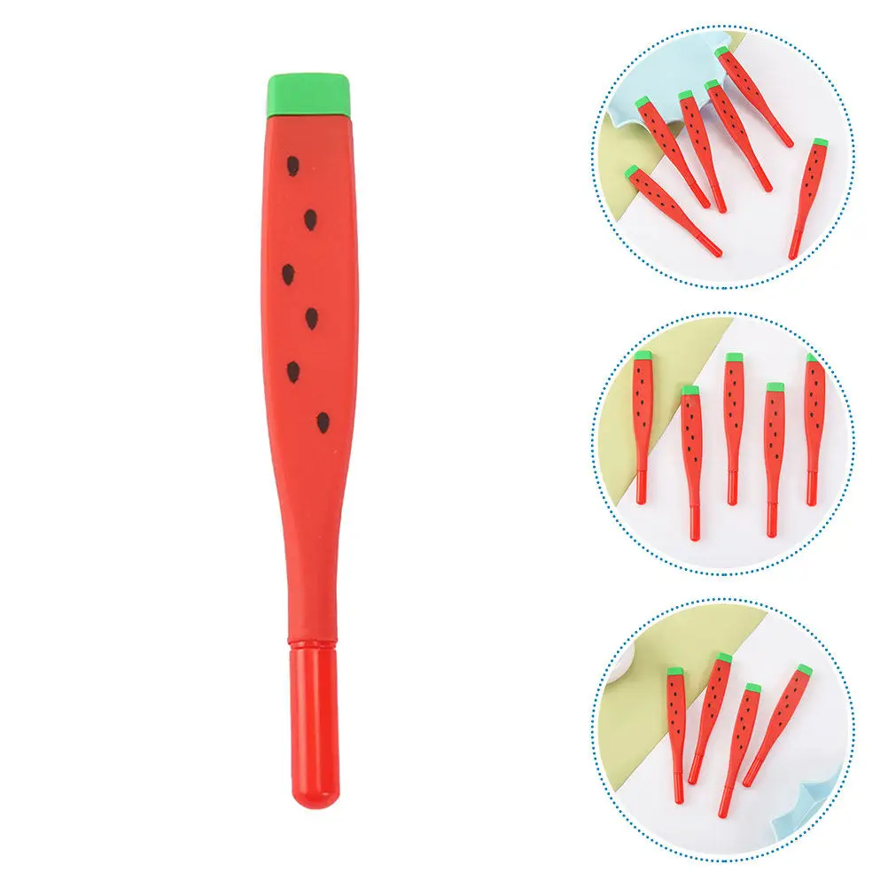 

10Pcs Fun Watermelon Themed Gel Pens Ergonomic Comfort Grip Pens for Handwriting Painting Journaling Back to School Accessories