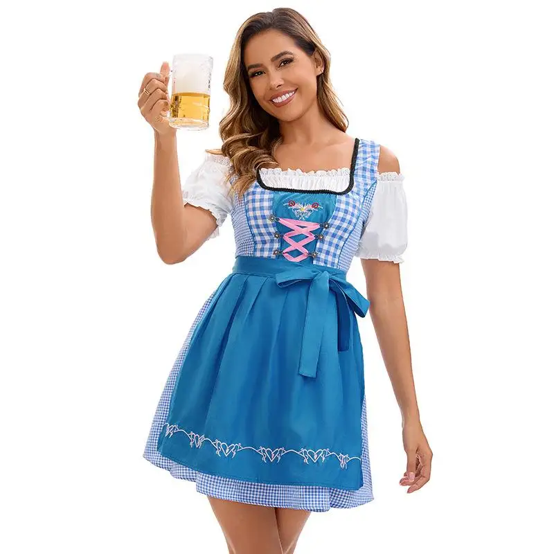 

Munich Beer Festival Costume Halloween Performance Outfit Stage Show Costume Party Act Outfit Traditional German Women's Clot...