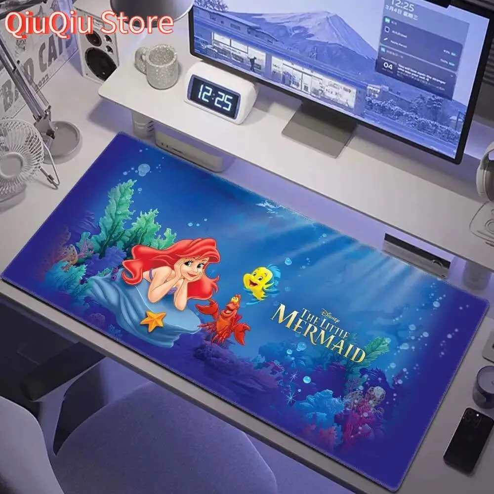 

Коврик для мыши Disney «Русалочка Ариэль принцесса», коврик для компьютерного стола, коврик для клавиатуры, подушка для ноутбука, нескользящий настольный коврик-zb6698