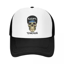 Face Skull Suicidal Tendencies Trucker Hat Hip-Hop Mesh Baseball Caps Punk Hats Trucker Worker Cap Adjustable Dad Hat Summer