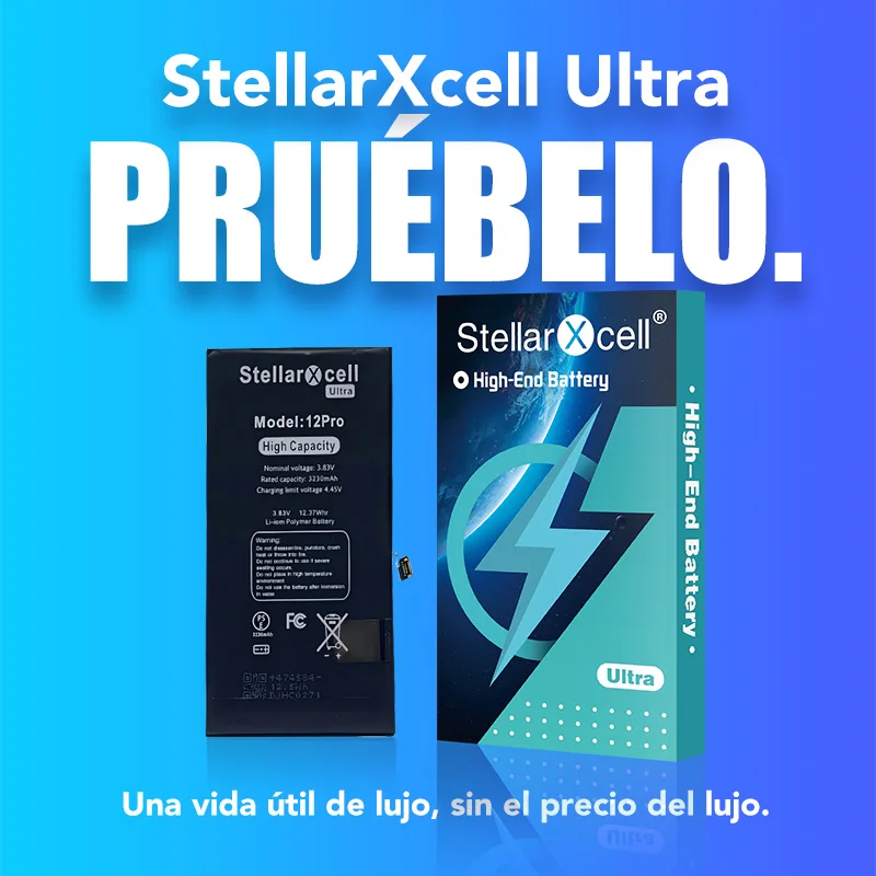 Batería StellarXcell Ultra para iPhone, enviada desde Alemania, para iPhone 7 8 X XR XS XSMAX 11 12 13 14 15 Mini Plus Pro Promax Batería de alta capacidad Batería de alta calidad Batería de repuesto para iPhone con herramientas gratis, 0 ciclos, muestra 100% salud 4