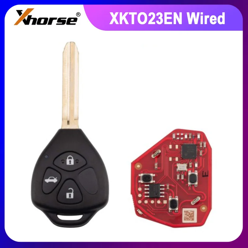 Xhorse XKTO23EN 2nd Generation Wire Remote Key for Toyota Style 3 Buttons