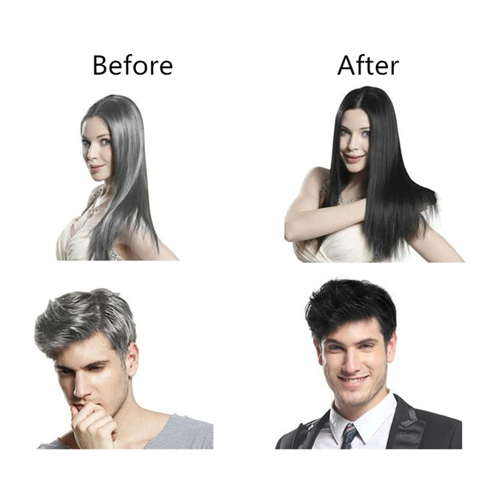 10 Pcs Fast Black Hair Shampoo Fast Become Black Hair Dye Herb Natural Restore Colorant Shampoo - view 4