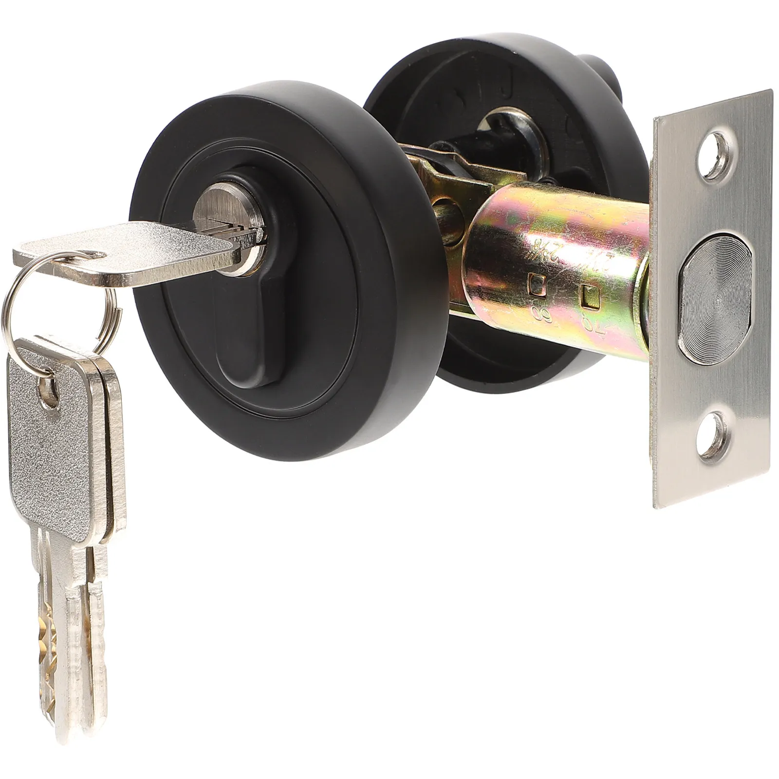 

Single Cylinder Keyed Deadbolt Lock Zinc Alloy Construction Smooth Finish Easy Mounting for Bedroom Front Interior Exterior