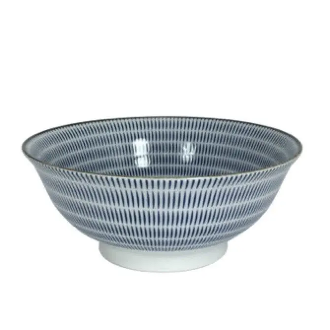 

8-дюймовая японская суповая миска с лапшой udon, синий дизайн для рамэн, рисовая лапша, кухонная посуда, керамическая, сделано в Японии, минималистский стиль