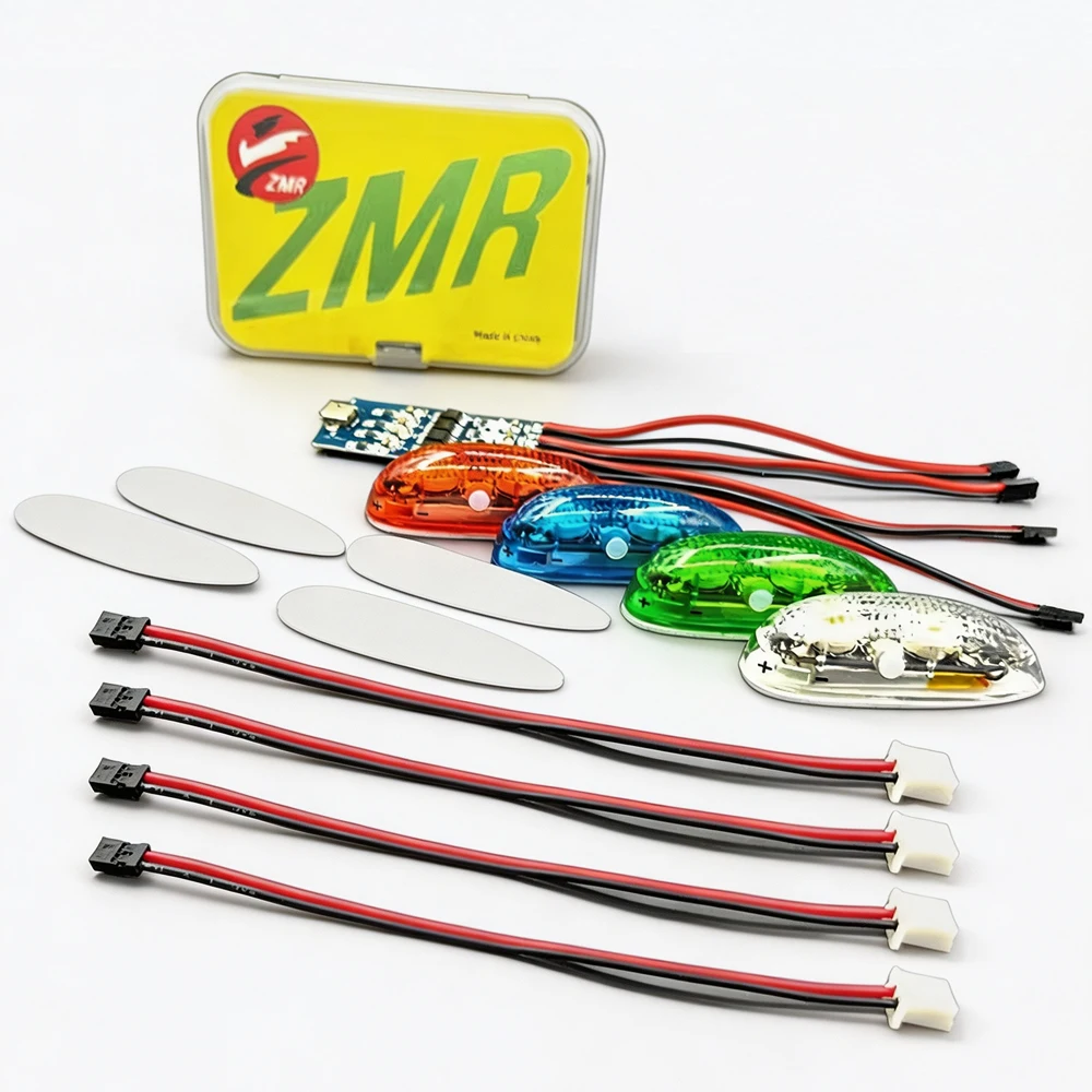 ZMR III Wireless Navigation Light 1S Rechargeable 4 Modes LED Lights Suitable For RC Airplane Fixed-wing UAV FPV Drone DIY