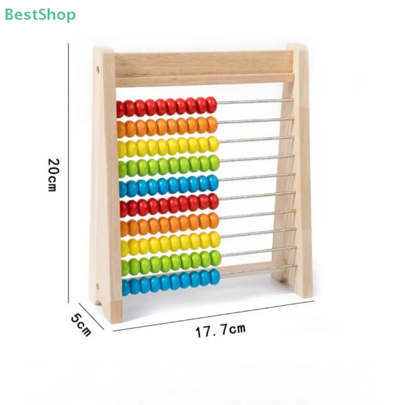♥ ♥ ♥ Zabawka edukacyjna abakus dla najmłodszych dzieci, 10-rzędowy kolorowy kalkulator specjalnie dla uczniów szkół podstawowych