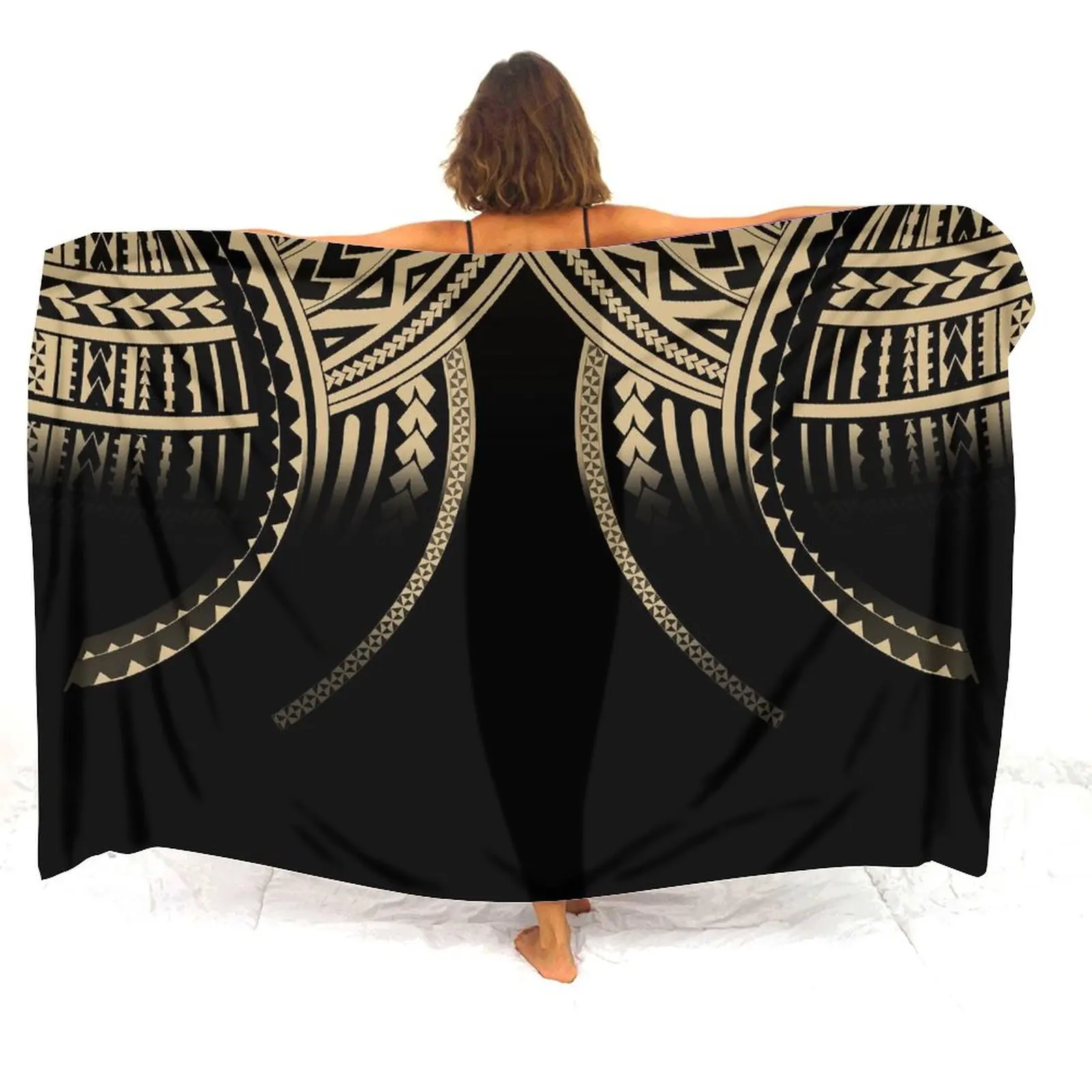 Polynesian Custom Sarong Custom Elegant Ladies Beach Beach Elegant Coat Cape Summer Lightweight Comfortable Single Coat