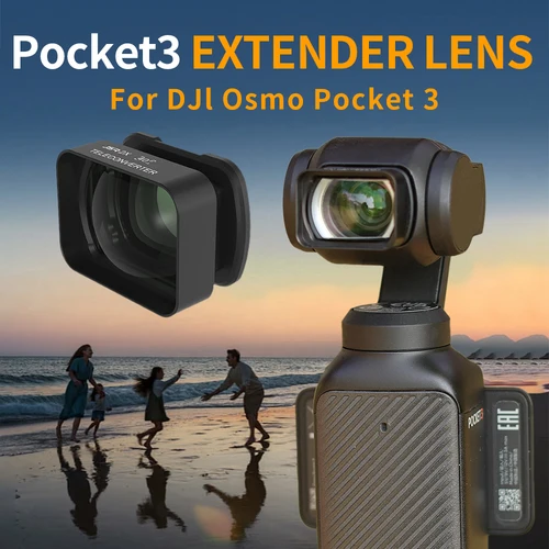 Imagen 1 del producto Adecuado para lente multiplicadora DJI Pocket3 2x con lente estándar de zoom de enfoque fijo y accesorios de fotografía profesional