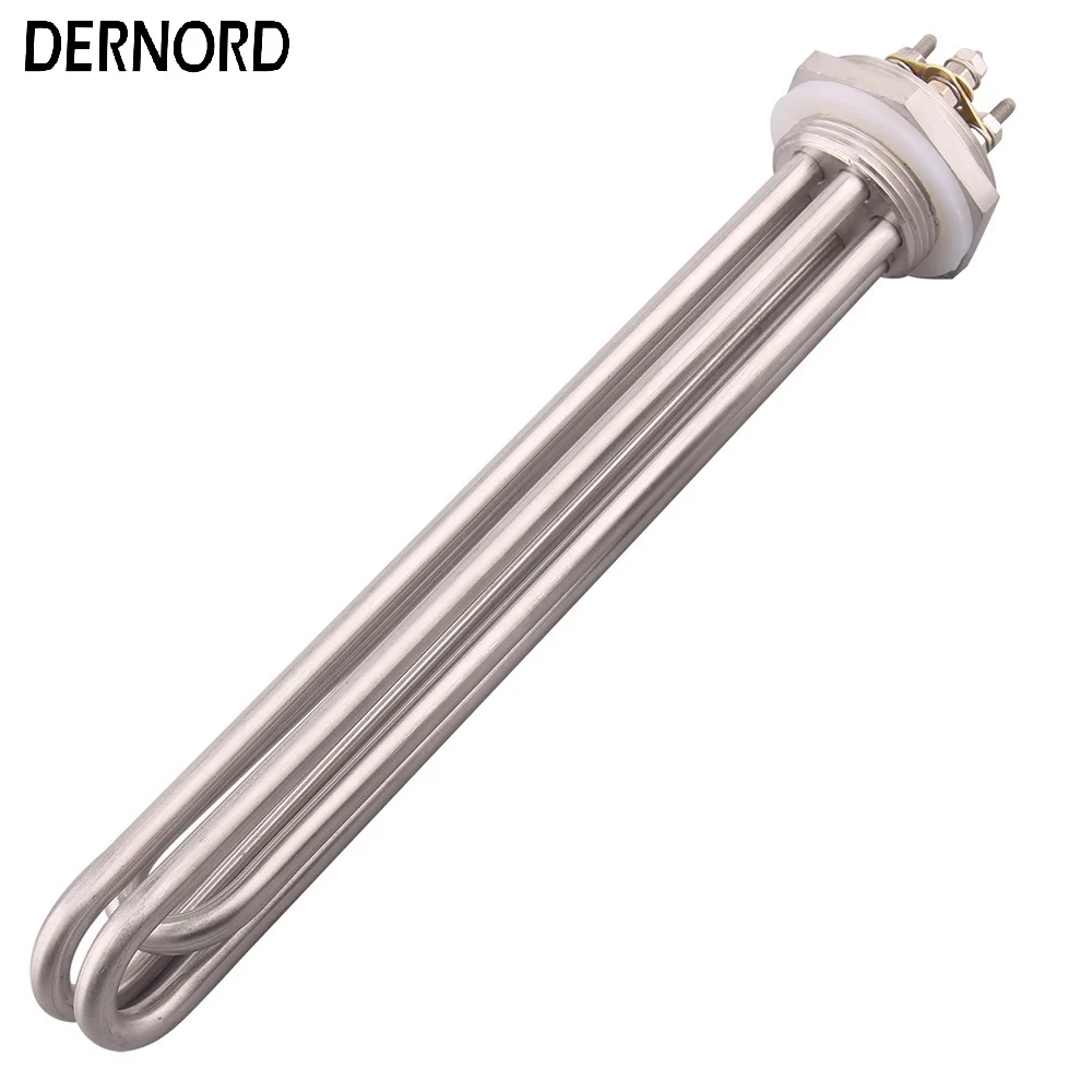 DERNORD DN40 Water Heater 220V 380V Immersion Heating Element 3KW/4.5KW/6KW/9KW/12KW 1.5