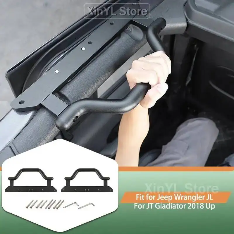 Car Fit for Jeep Wrangler JL 2018-2026 for JT Gladiator 2018-2026 Metal Roof Grab Handle Grab Bar Car Accessories