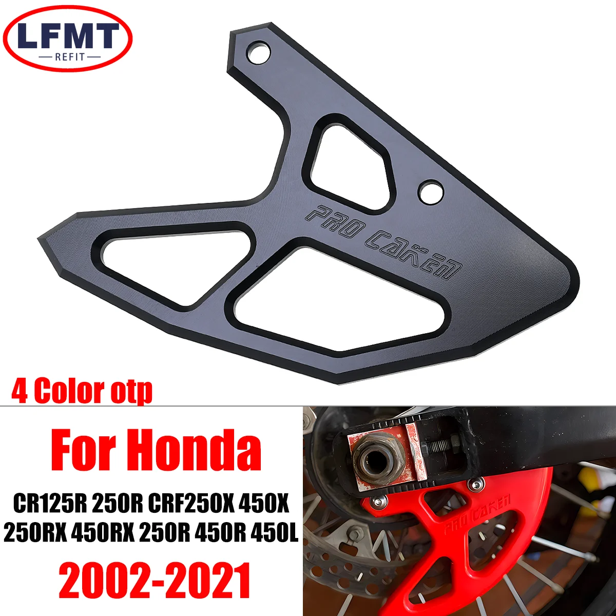 Dirt bike CNC Rear Brake Disc Guard For Honda CR125 CR250 CRF 250R 450R 250X 450X 250RX 450RX 2002-2019 2020 2021 2022 Universal