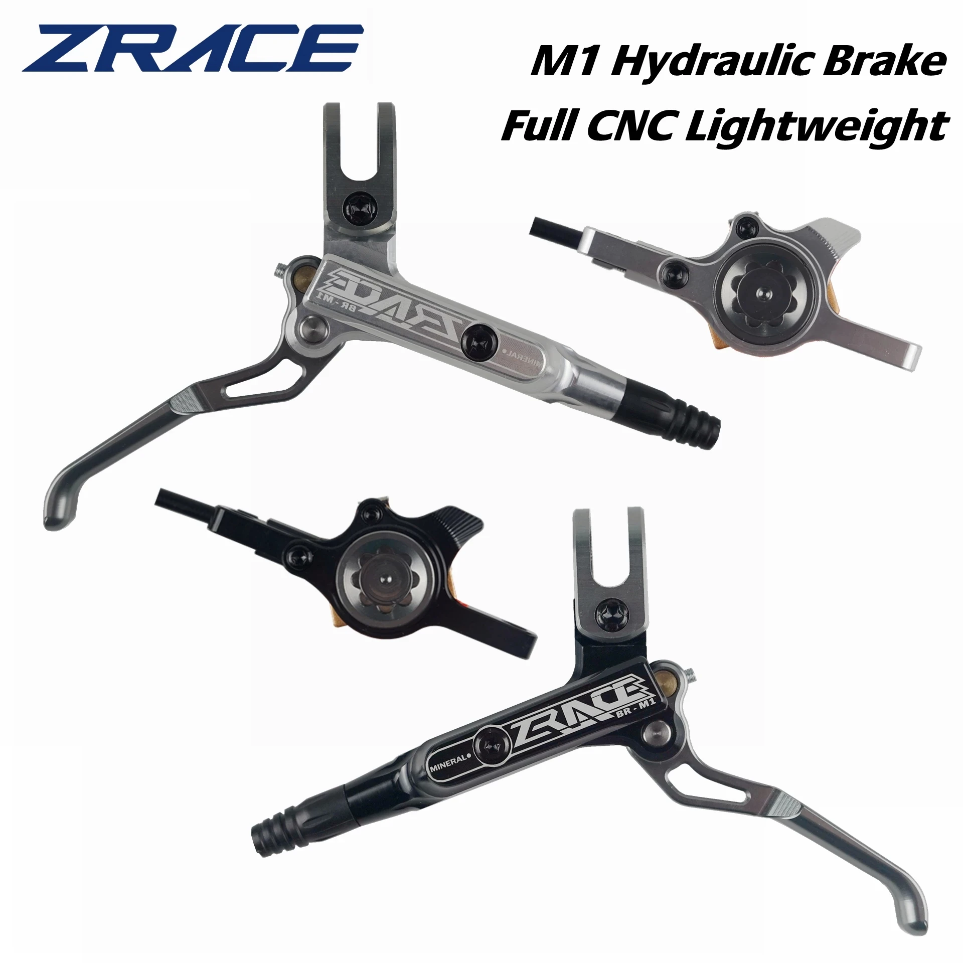 NEW ZRACE M1 X2/X4 Mountain Bike Hydraulic Brake,Full CNC Lightweight,MTB Oil Pressure Disc Brake Set,Front and Rear MTB Brake